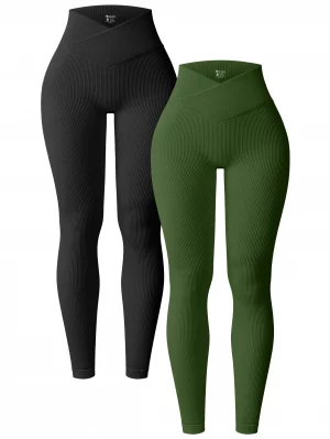 OQQ Hot Selling V Waist Fitness Pants Buttock Lifting Women Workout Leggings - Image 6