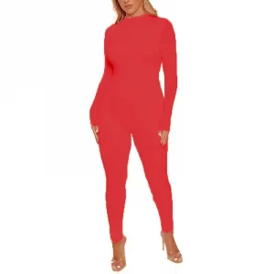 2024 Fall Women Sexy Jumpsuit Streetwear Long Sleeve Bodycon Solid Sport Fitness Jumpsuits Romper Overalls For Women Body suit - Image 4