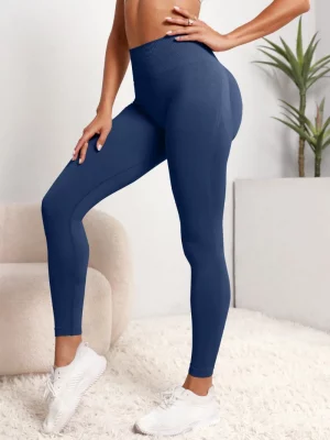 Women Gym Seamless Leggings Yoga Sports Pant Stretchy High Waist Fitness Sports Activewear Pants - Image 3