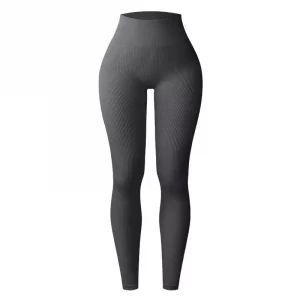 Thread Solid Leggings Women Seamless Knit Yoga Pants High Waist Hip Liftting Tights Fashion Slim Workout Running Sports Leggings - Image 6