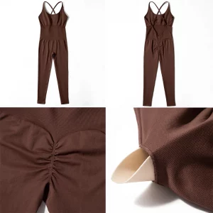 Bodycon Jumpsuit Women Full Seasons Casual Fitness Sporty Playsuit Sleeveless Slim Activewear All In One Jumpsuit Clothing Lady - Image 4