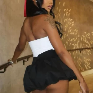 Nibber Ball Gown Skirts Women Y2K Hottie 2024 Summer Trend Midnight Waistband Miniskirts Birthday Basic Streetwear Wild Bottoms
