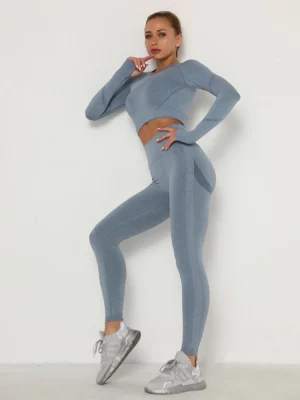 Women Seamless Workout Leggings High Waist Push Up Leggings Ladies Sexy Gym Legging Fashion Black Sports Leggings - Image 2