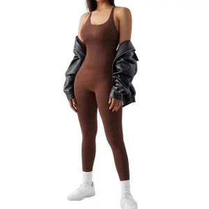 Bodycon Jumpsuit Women Full Seasons Casual Fitness Sporty Playsuit Sleeveless Slim Activewear All In One Jumpsuit Clothing Lady - Image 2
