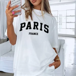 Woman Clothing Casual Two Piece Set for Women Tracksuit Short Sleeve Daily Summer Shorts T-Shirts O-Neck Matching Sets Paris