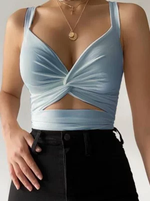 Sexy Women Sleeveless Short Crop tops Ladies Vest Casual Tank Top Women's Tube Top Female Black White - Image 2